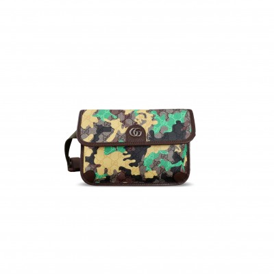 GUCCI OPHIDIA SMALL GG CAMOUFLAGE BELT BAG 752597 (22.9*17*3.6cm)